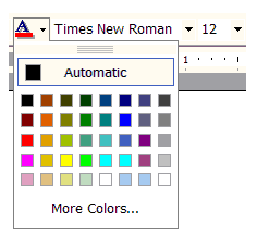 Illustration of a color-picker and font-selector tools.