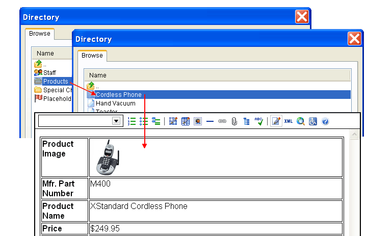 Importing complext data into the editor.