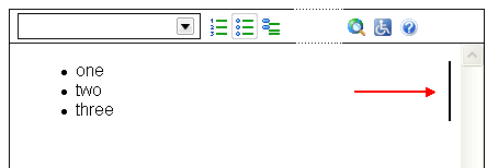 Inserting space after a list.