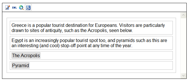 Layout table seen in Screen Reader Preview.