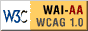 Level Double-A conformance icon, W 3 C - W A I Web Content Accessibility Guidelines 1.0